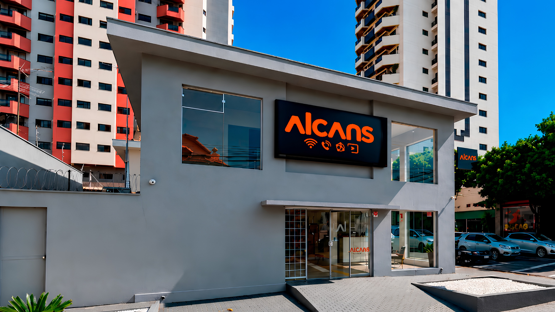 Fachada da loja Alcans em São Carlos